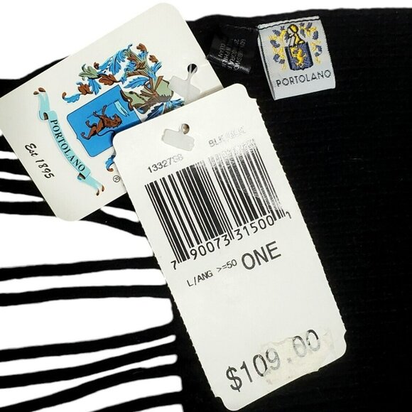 New Portolano Lambs Wool Blend Scarf Fur Flowers Angora Rabbit Black Wrap 12x70 - Picture 6 of 10